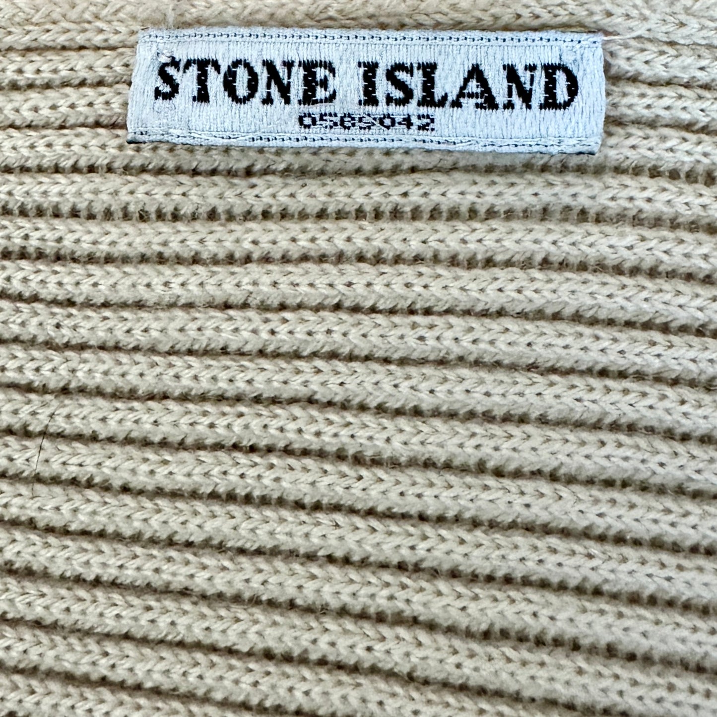 Stone Island Embroidered Cotton Knit Logo Scarf