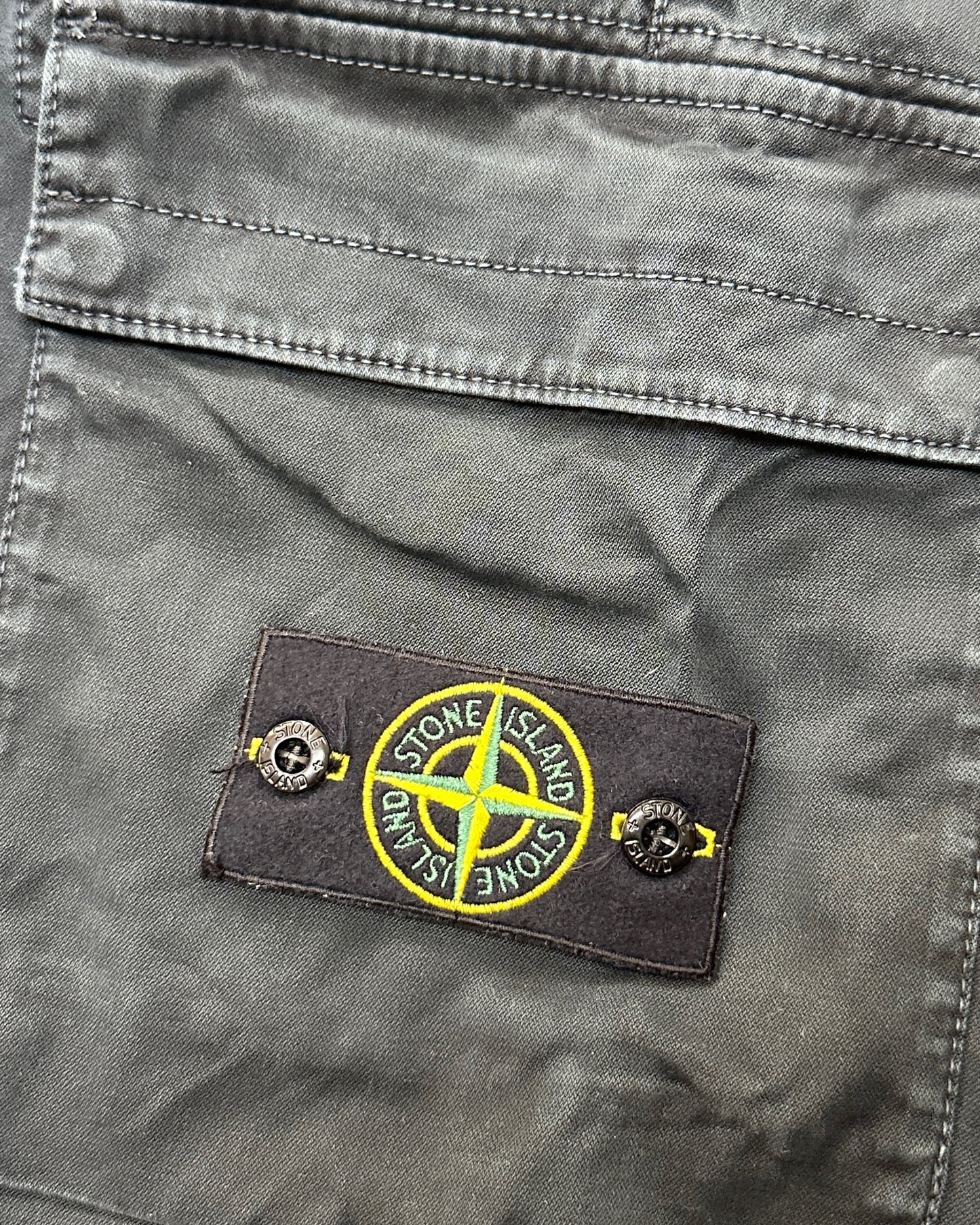 Stone Island 2023 Black Old Treatment Type RE-T Cargo Pants - W34