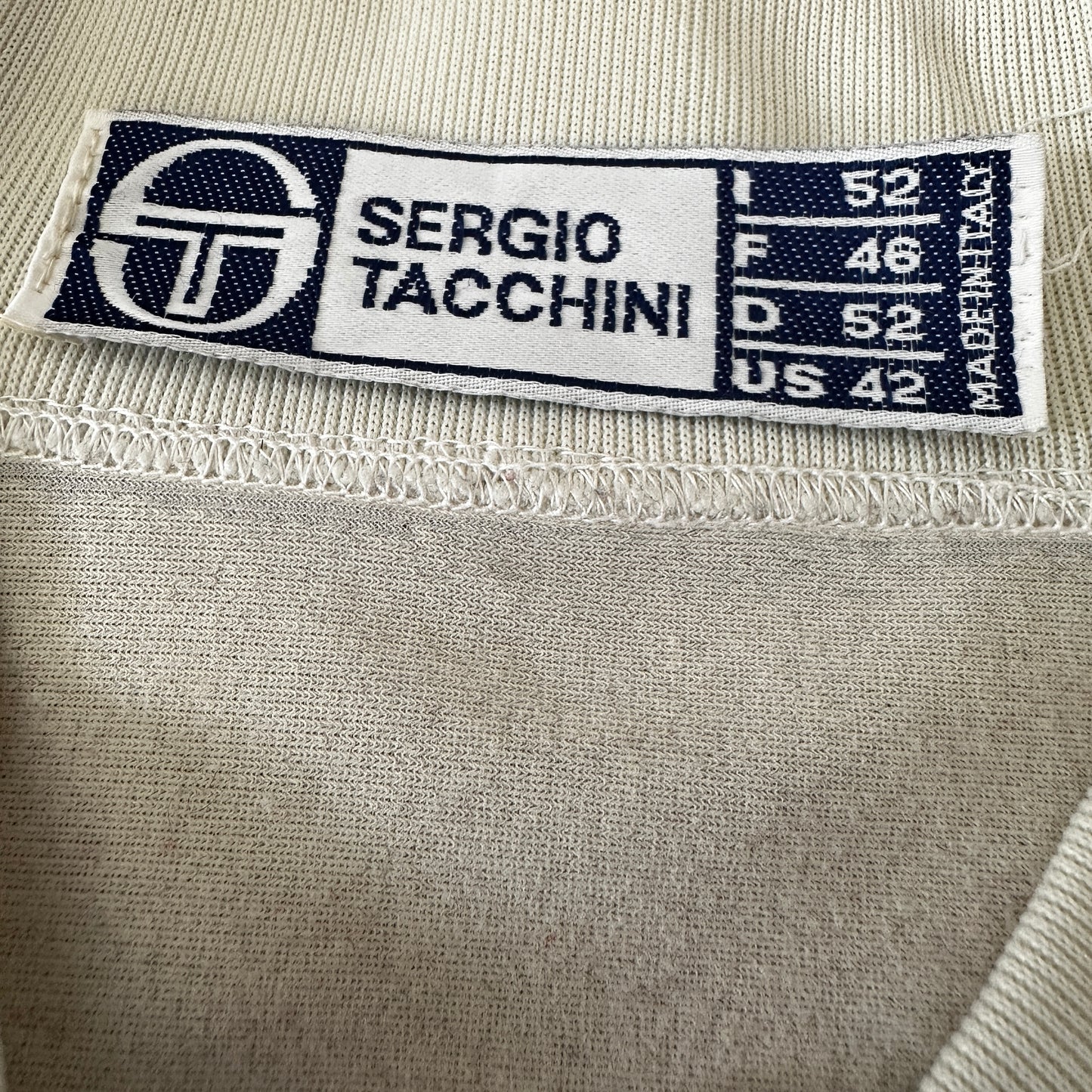 Sergio Tacchini 80s Vintage Track Jacket - 52 / L - Made in Italy