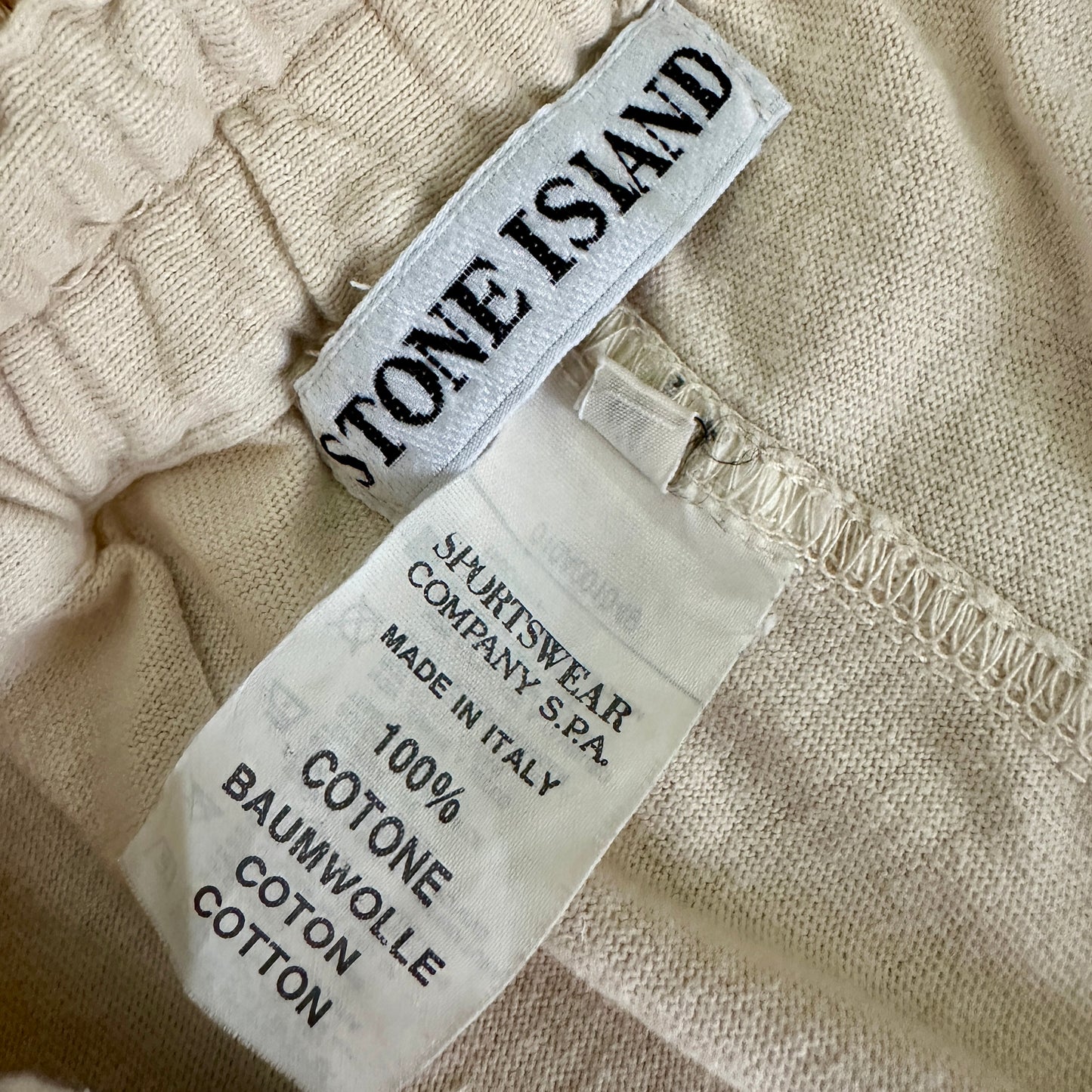 Stone Island Marina 1992 Reflective Print Cotton Pants - XXL - Made in Italy