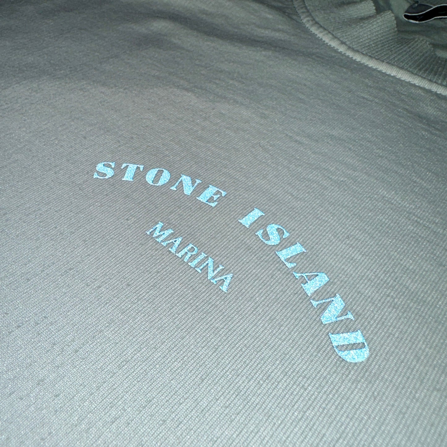 Stone Island Marina 2023 Terry Fleece Reflective Logo Sweatshirt - XXL - Made in Italy 