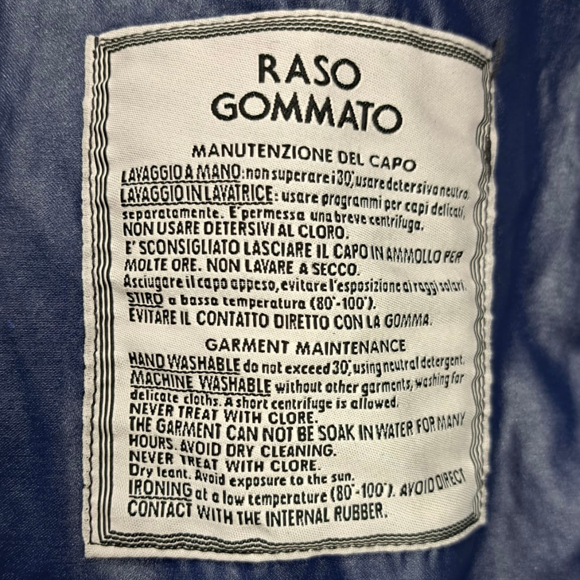 Stone Island 1990 Vintage Raso Gommato Coat - M - Made in Italy