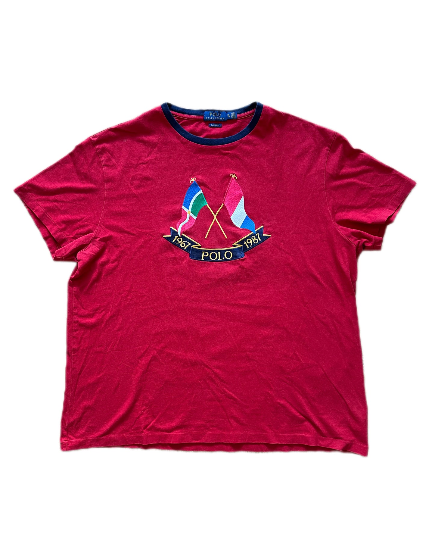 Polo Ralph Lauren 1987 Cross Flags T-Shirt Red - XL