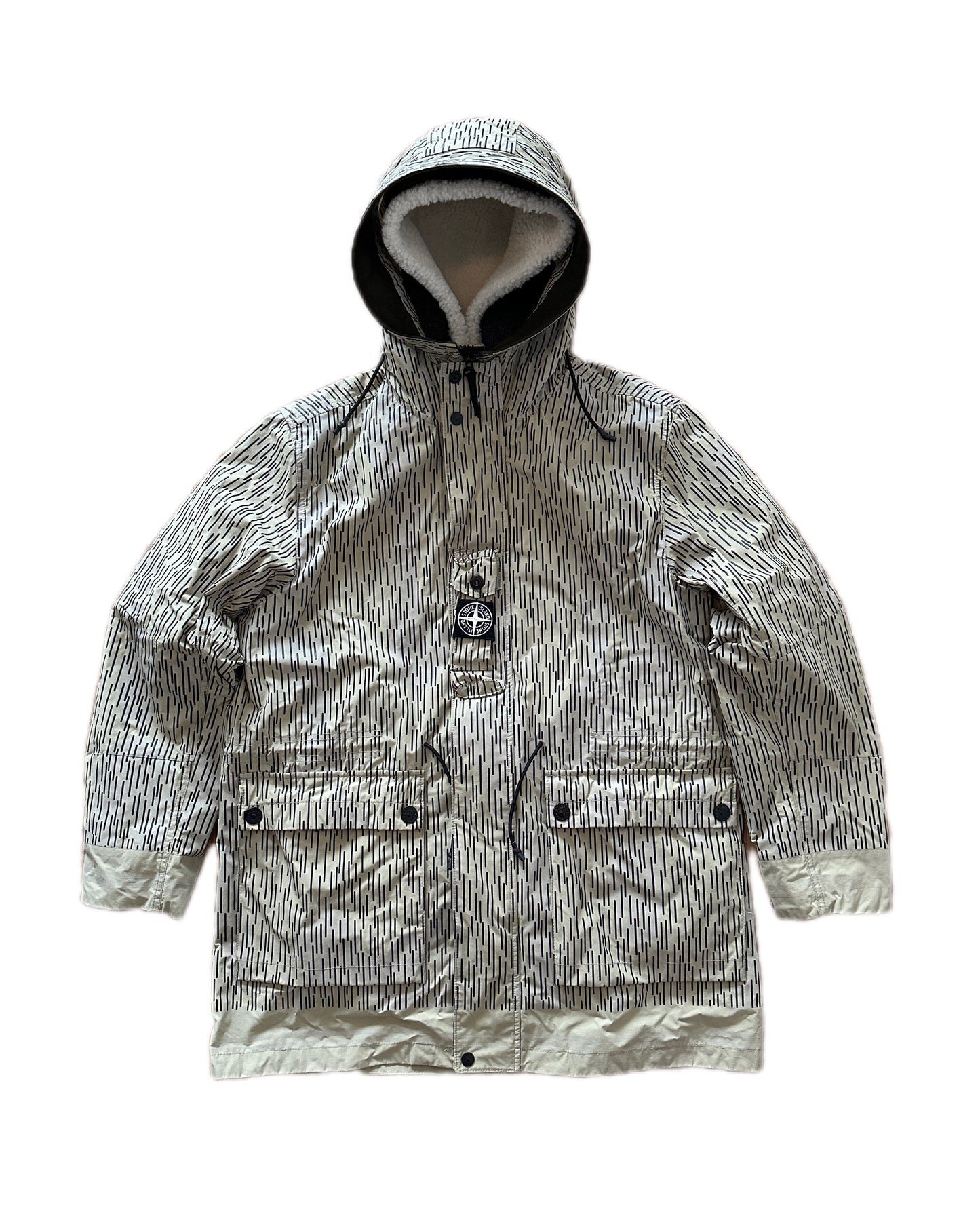 Stone Island 2021 Naslan Light Rain Camo Reflective Parka - XL - Made in Italy