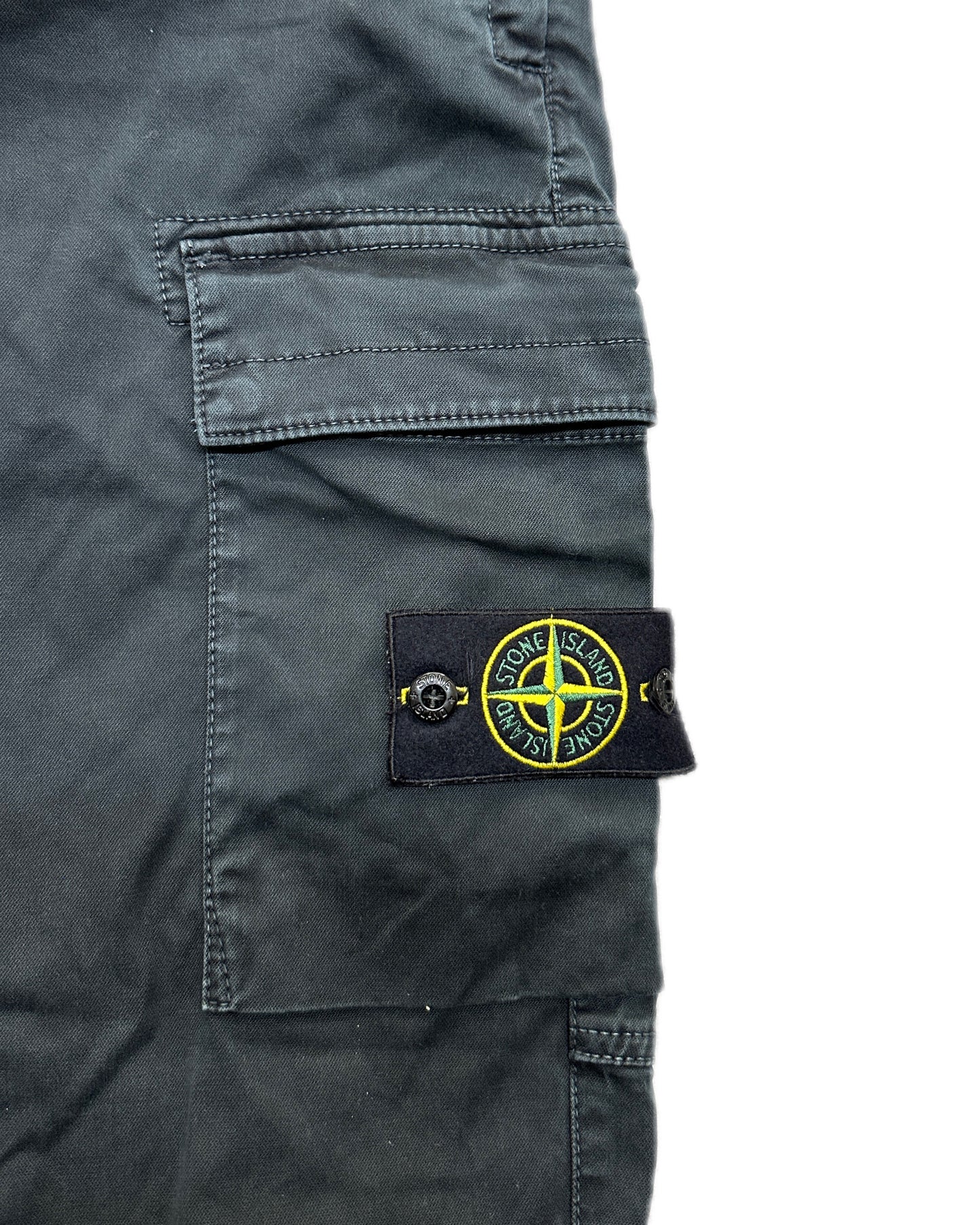 Stone Island 2023 Black Old Treatment Type RE-T Cargo Pants - W34
