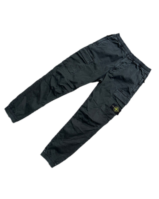 Stone Island 2023 Black Old Treatment Type RE-T Cargo Pants - W34