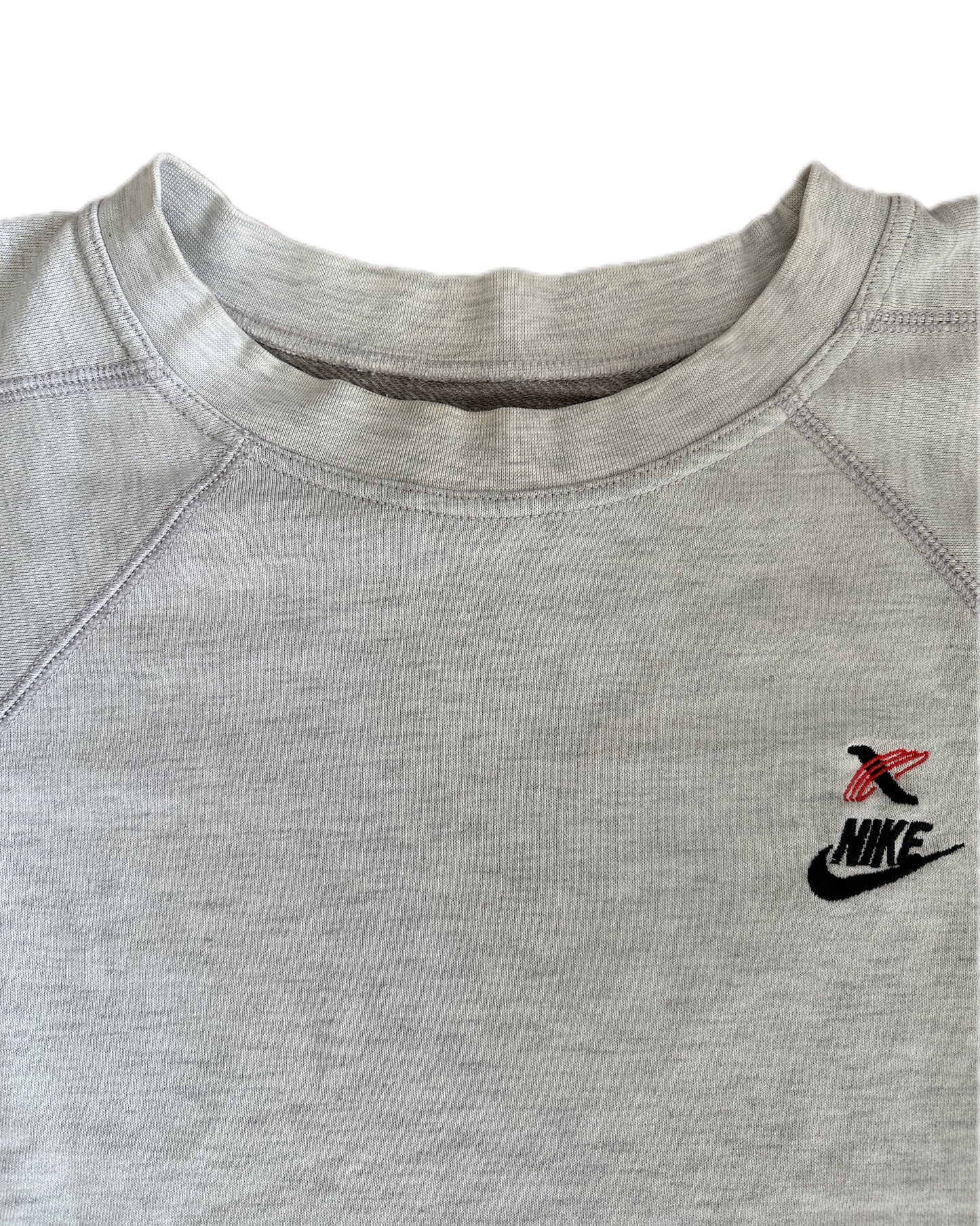 Nike Cross Training 1991 Grey Melange Cotton Fleece Rag Top Shirt - XL