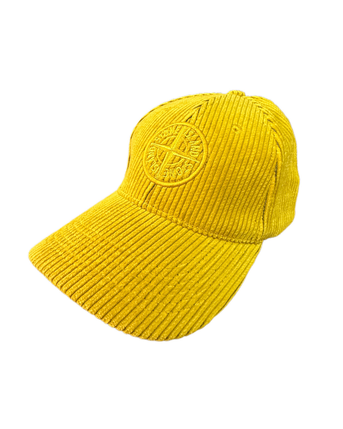 Stone Island 2018 Mustard Yellow Cotton Corduroy Cap - XL