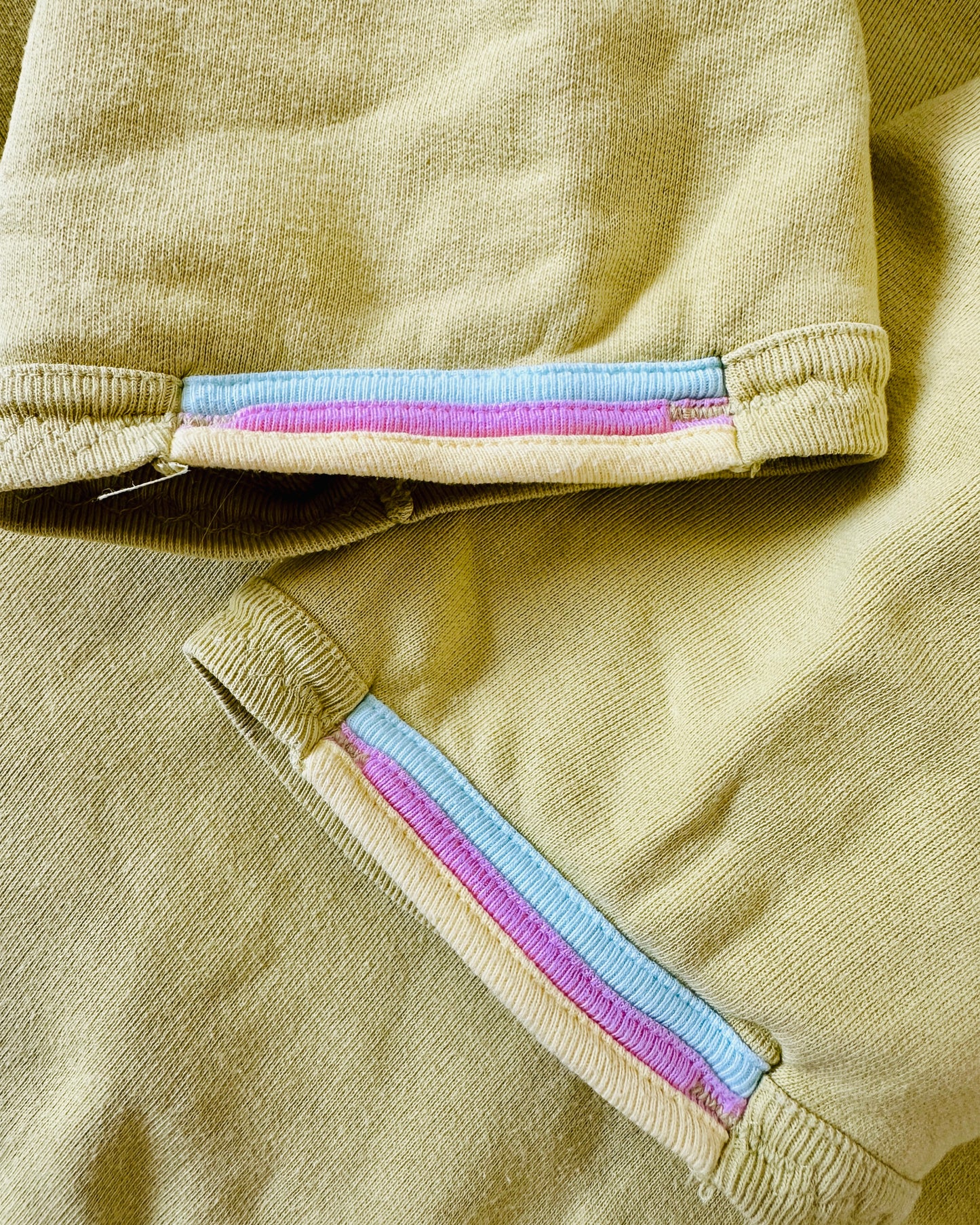 Best Company 1987 Vintage Pastel Lemon Short Sleeve Sweatshirt - L -  Made in Italy