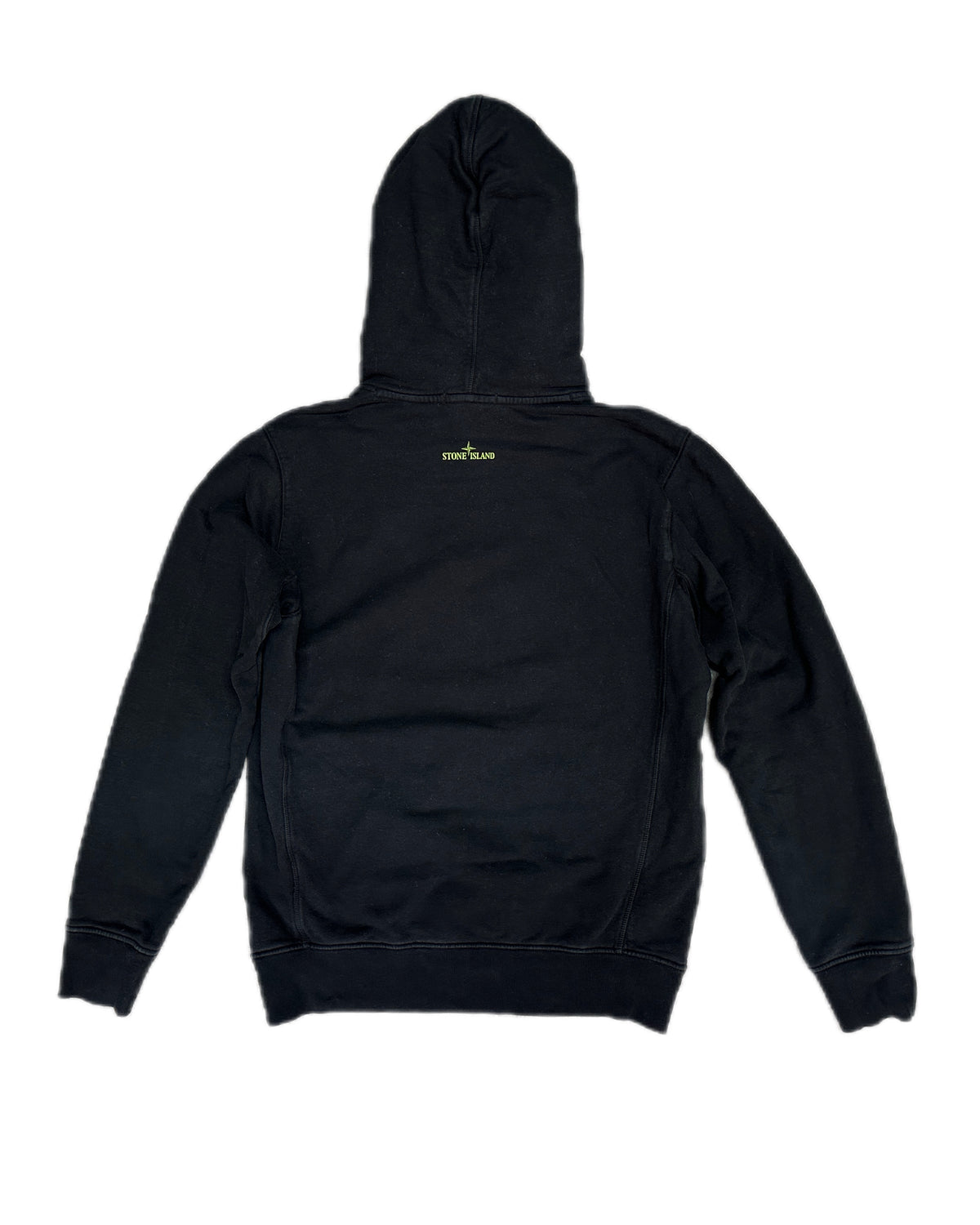 Stone Island 2019 Distressed Logo Print Hooded Sweatshirt - L (fits M)