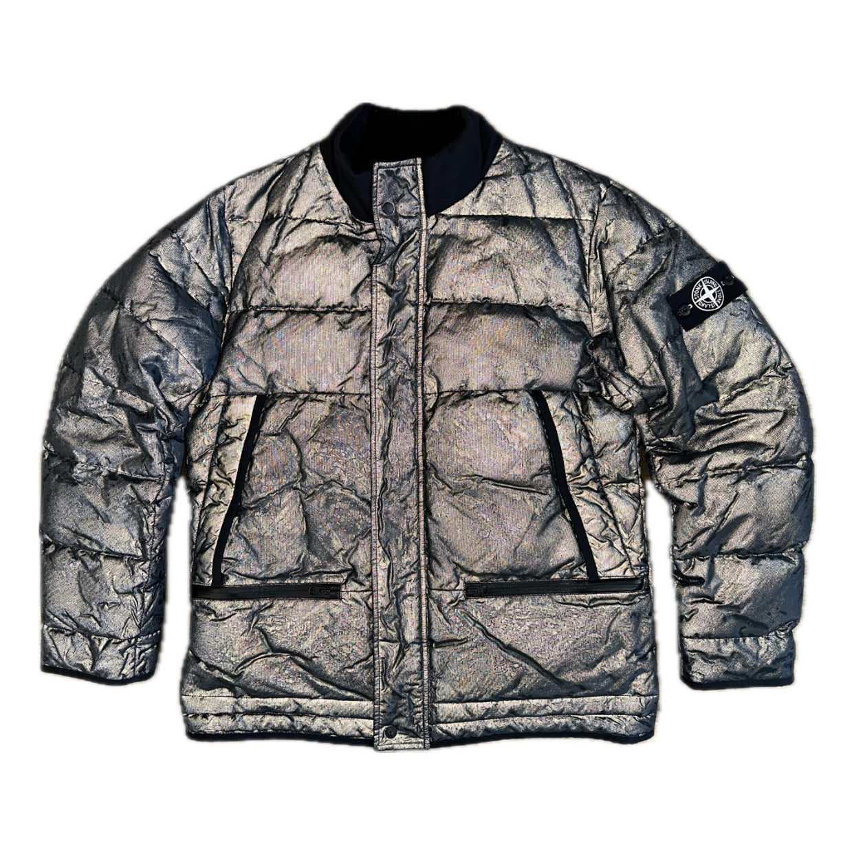 Stone Island 2013 Mesh Reflective Special Process Down Puffer Jacket - XL