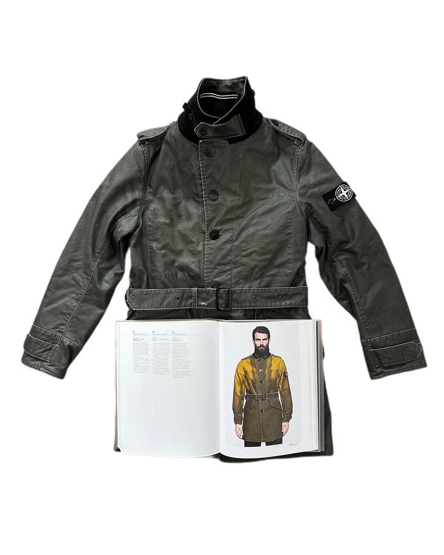 Stone Island 2009 Archivio Waxed Ice  Trenchcoat Jacket - M - Made in Italy