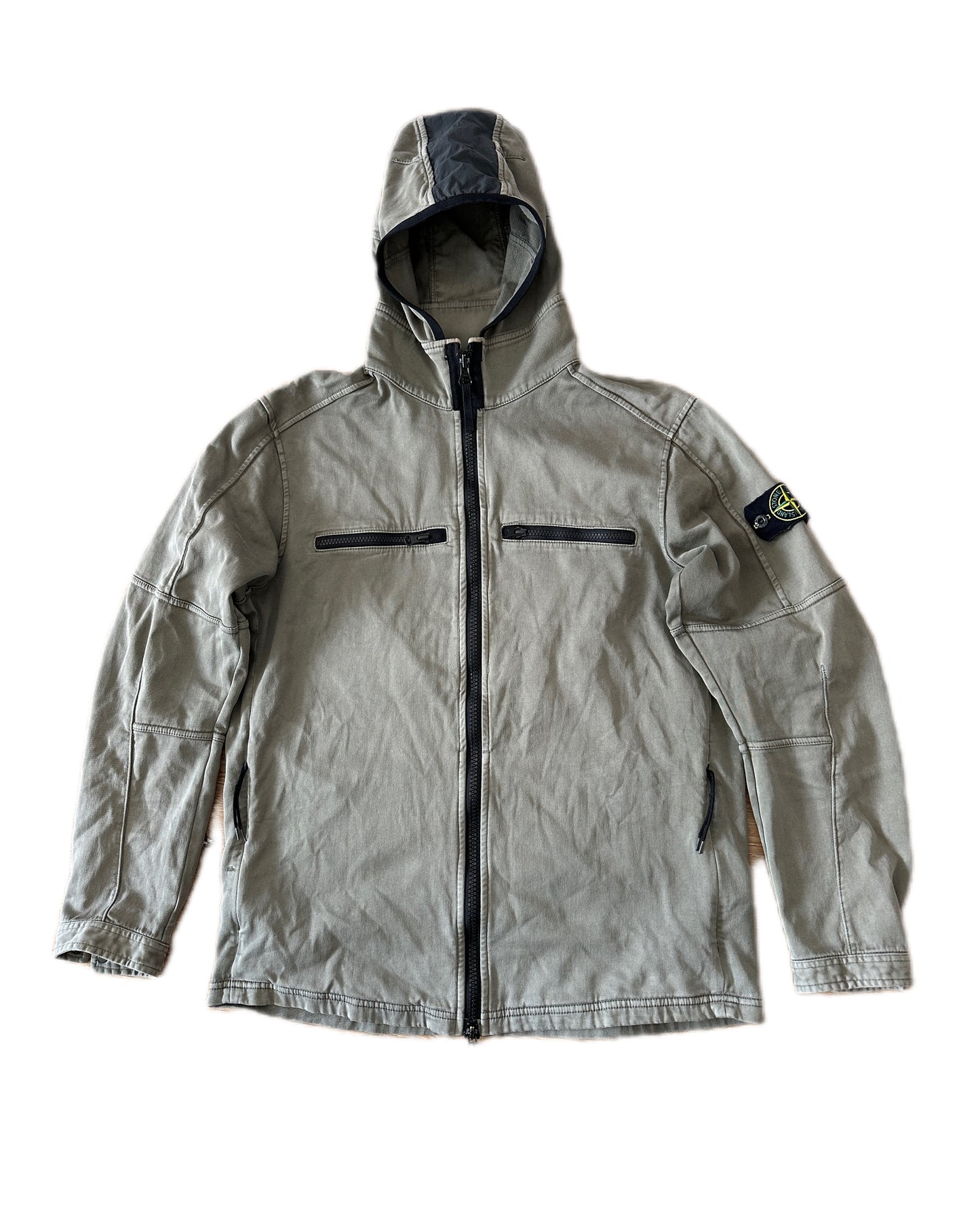Stone Island 2016 Khaki Hooded Cotton Jacket - L - Made in Italy