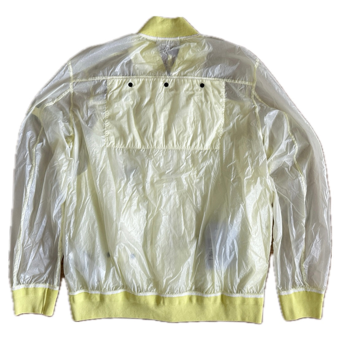 Stone Island 2021 Lucido-TC Packable Crewneck Jacket - Light Yellow - XL - Made in Italy