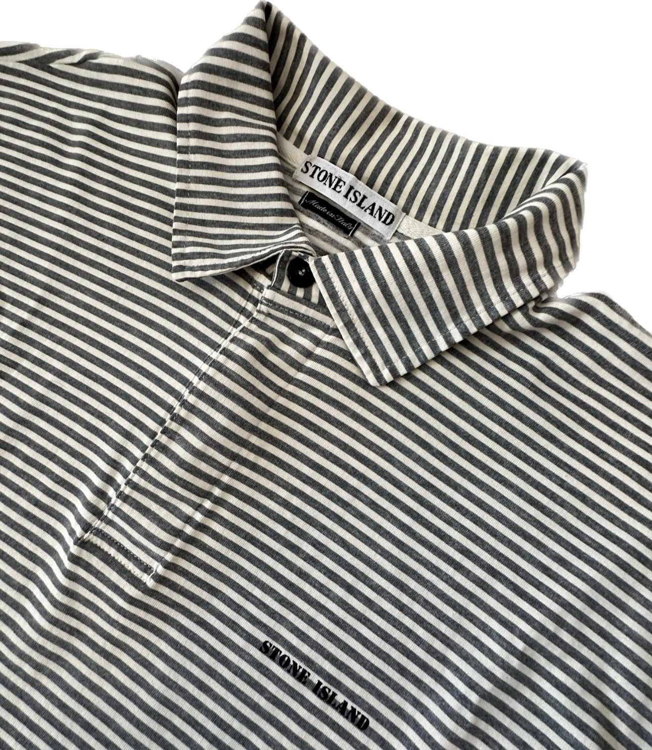 Stone Island Vintage Stripe Polo Shirt 1997 - XXL - Made in Italy