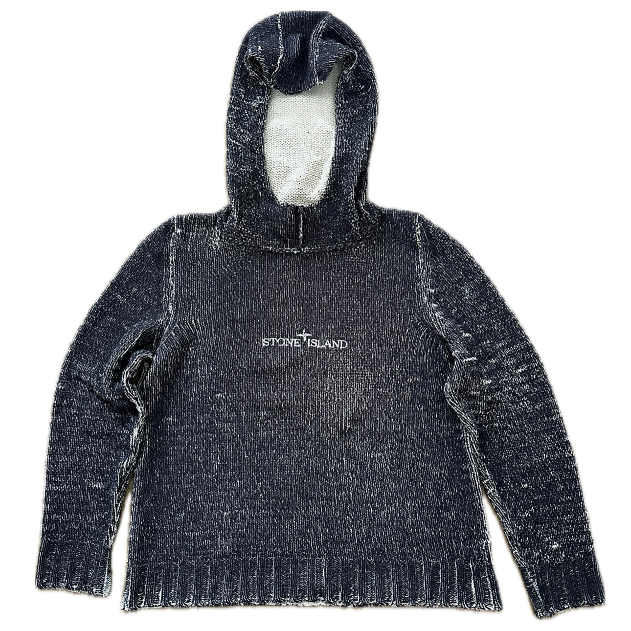 Stone Island 2003 Sublimation Print Chenille Hooded Sweater - Archivio - L - Made in Italy