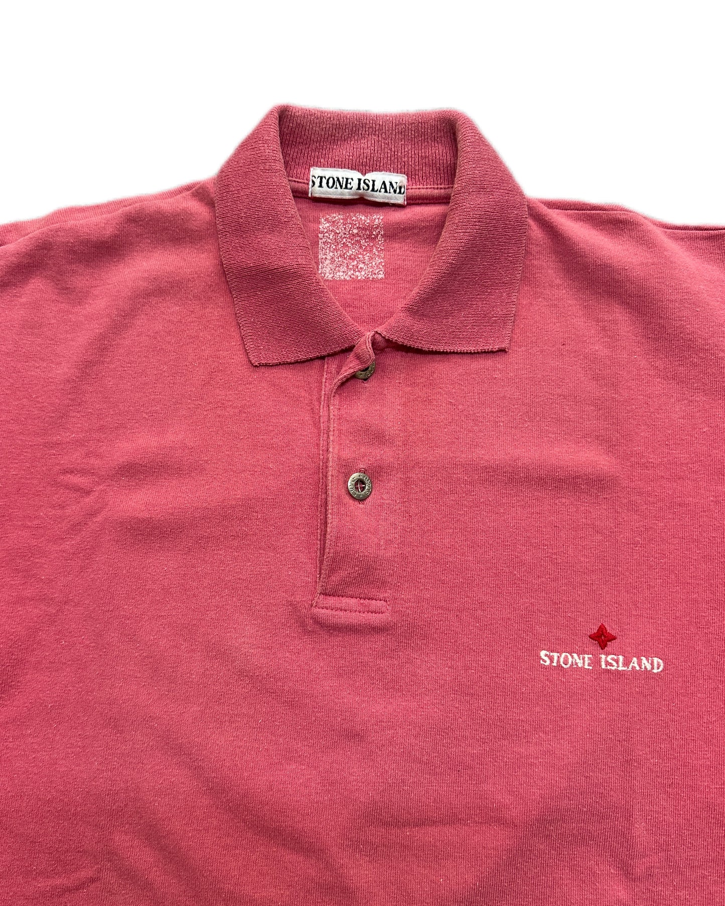 Stone Island 1988 Vintage Pink Polo Shirt - S fits M  - Made in Italy