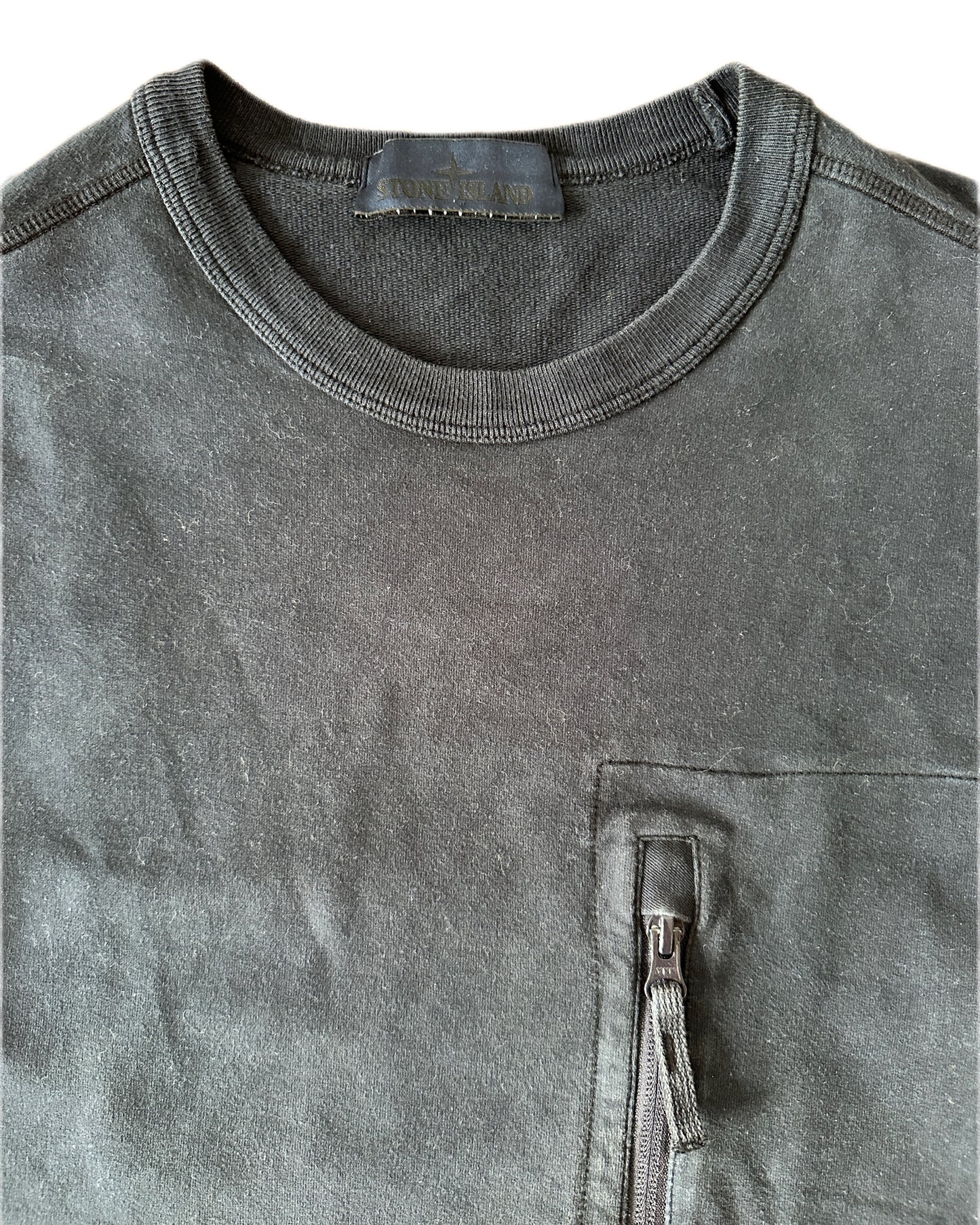 Stone Island 2017 Navy Cotton Ghost Piece Sweatshirt - M - Made in Italy