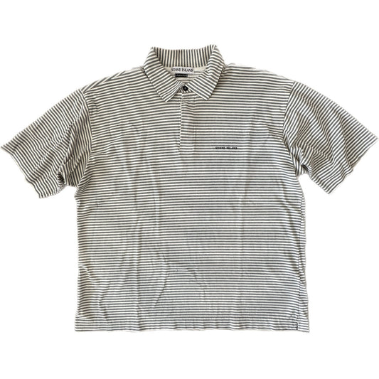 Stone Island Vintage Stripe Polo Shirt 1997 - XXL - Made in Italy