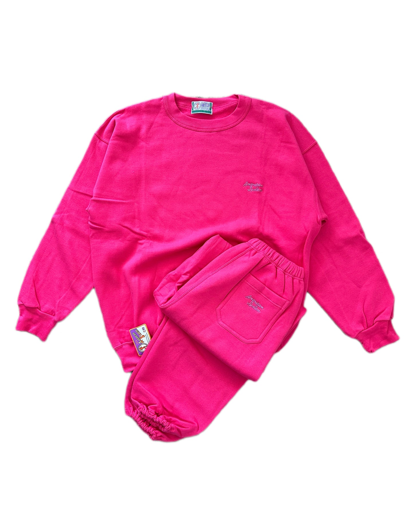American System 1986 Vintage Tracksuit Pink - L - Made in Italy
