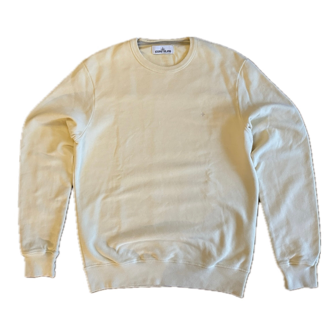 Stone Island Stellina 2020 Vanilla Cotton Crewneck Sweatshirt - L