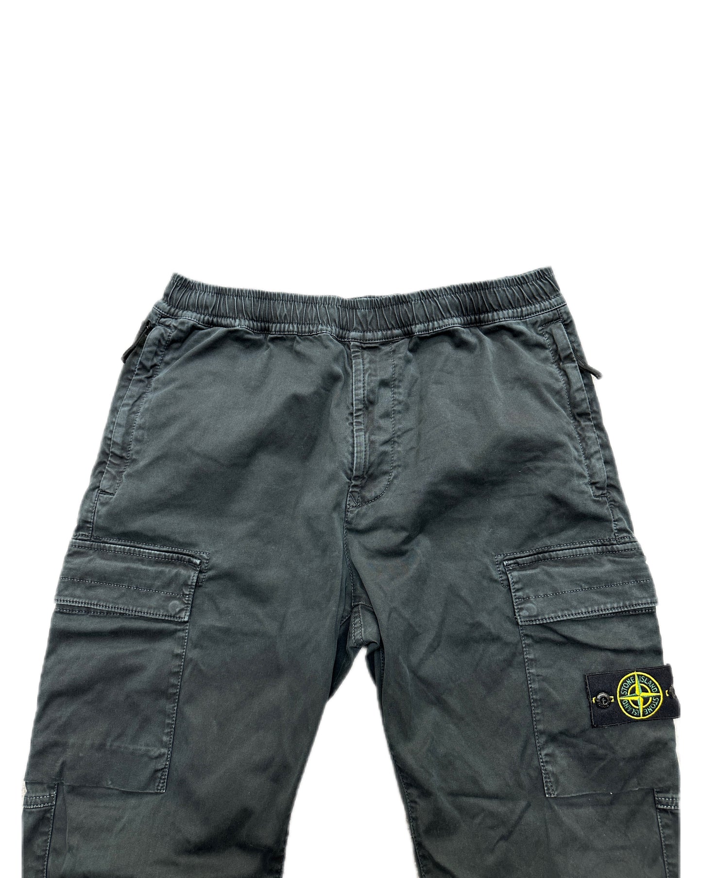Stone Island 2023 Black Old Treatment Type RE-T Cargo Pants - W34