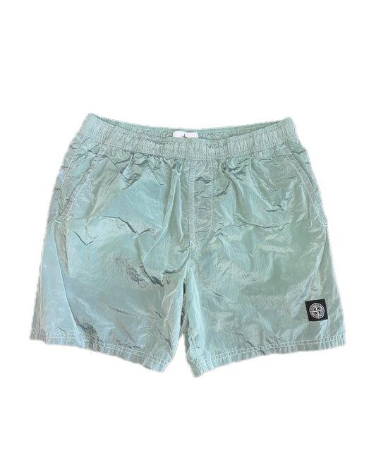 Stone Island 2021 Nylon Metal Shorts Mint Green - L