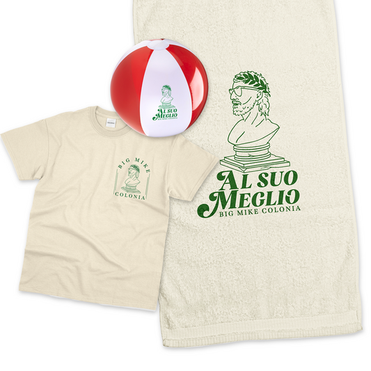 Big Mike Colonia - Al Suo Meglio Beach Set - Towel + T-Shirt + Ball