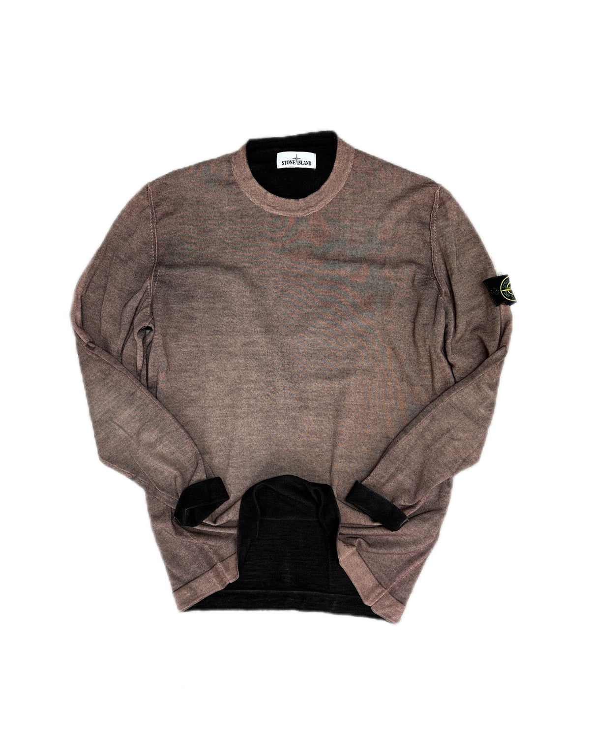 Stone Island 2018 Two Tone Wool Knit Sweater - XXL
