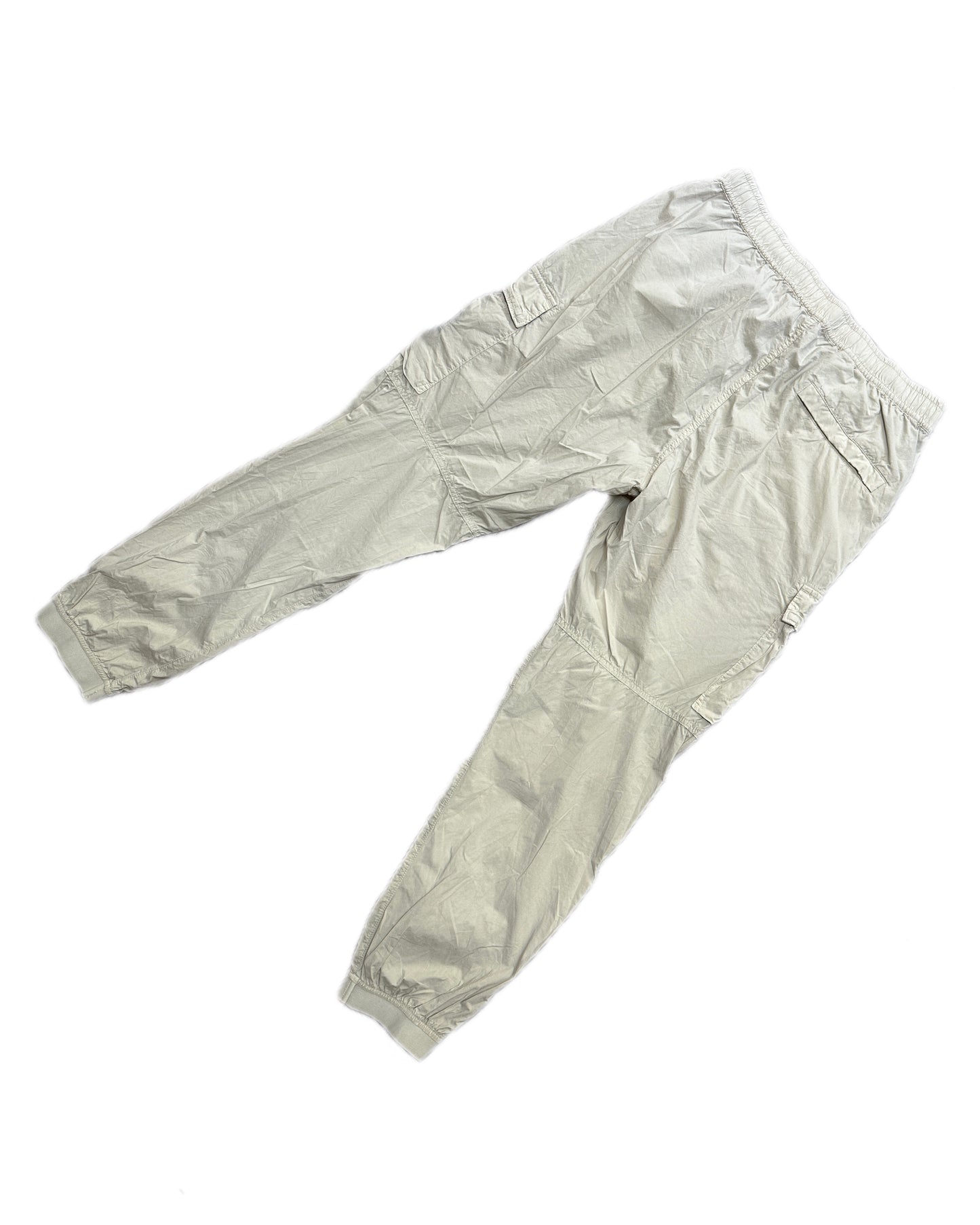 Stone Island 2025 Stretch Cotton Tela Pracadute Beige Type RE-T Cargo Pants - W34