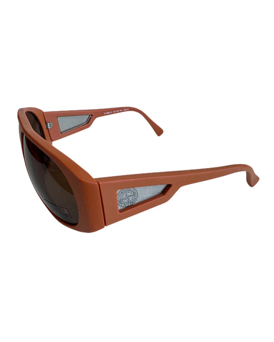Stone Island 2012 SI 008 Sanded Acetate Orange Zeiss Sunglasses - Made in Italy