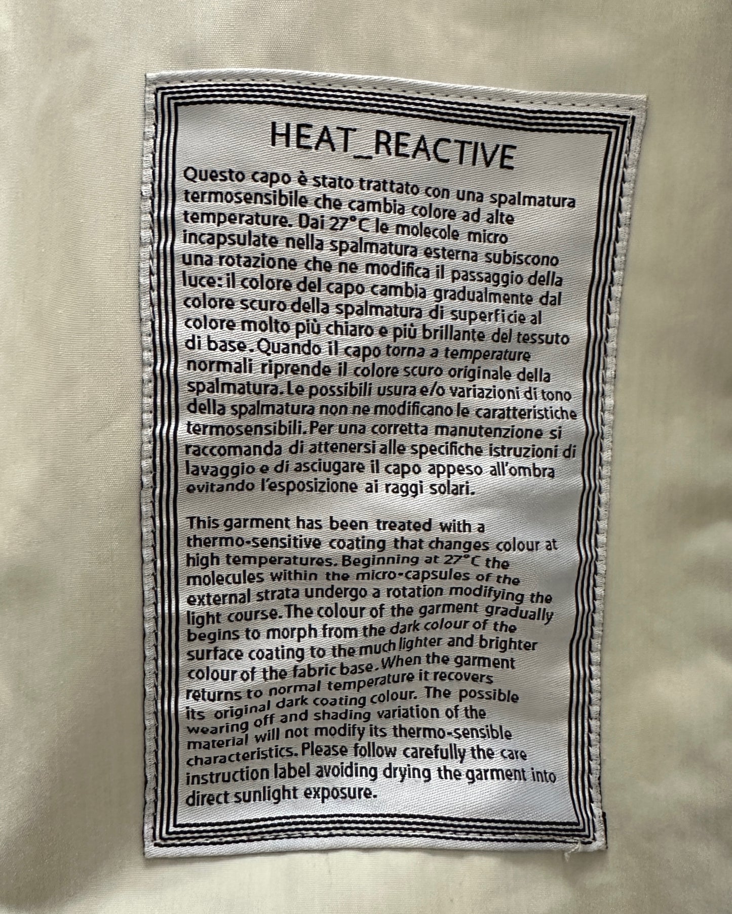 Stone Island 2010 Heat Reactive Jacket - 3XL - Made in Italy