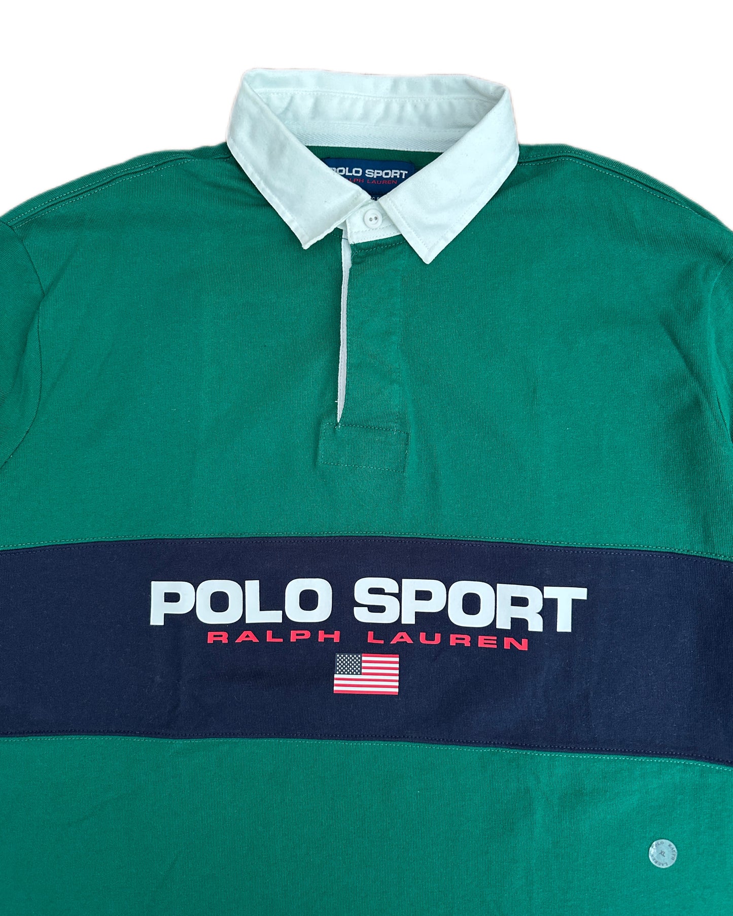 Polo Sport 90s Retro Rugby Polo Shirt - XL