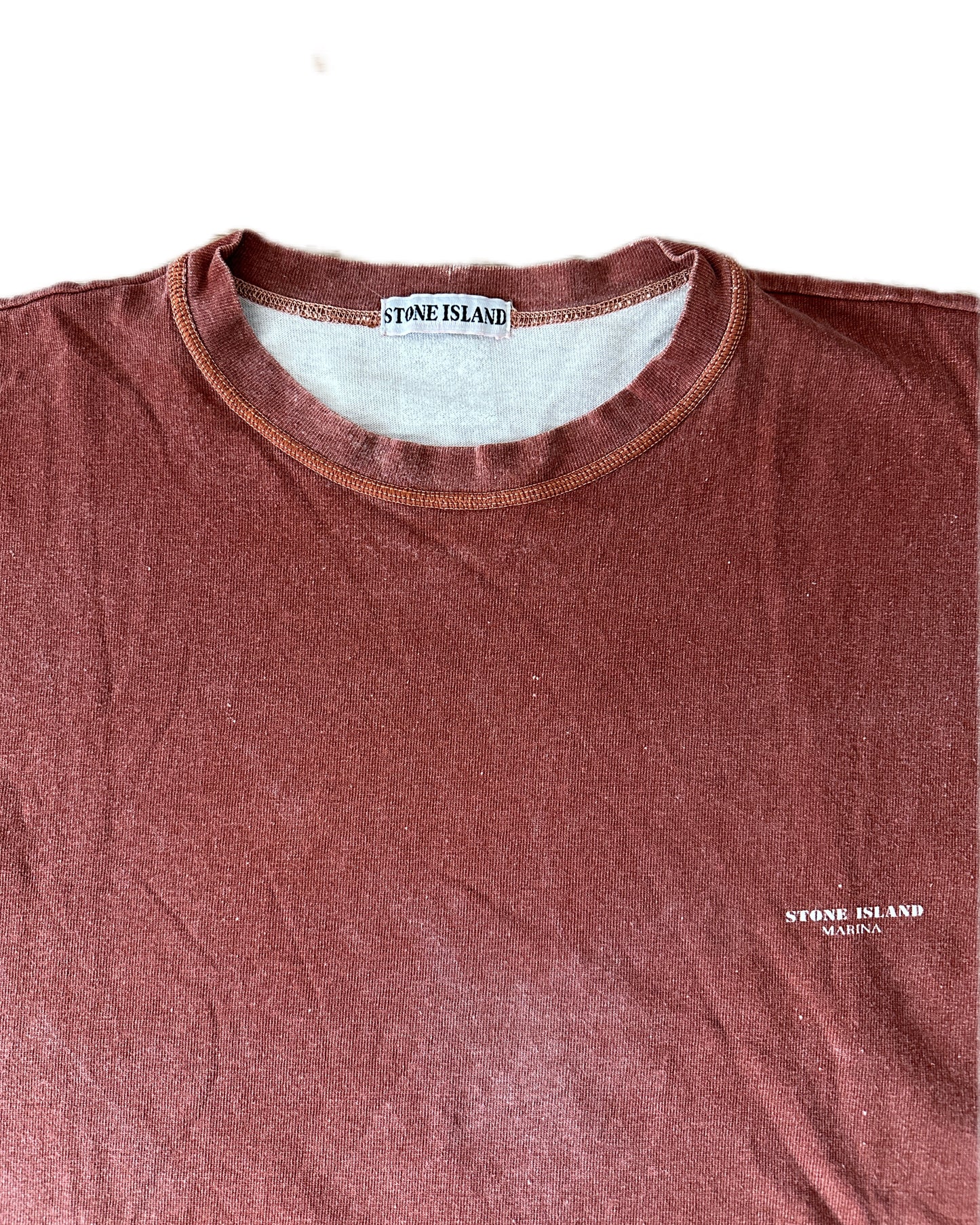 Stone Island Marina Vintage 1991 Brickred T-Shirt - XL - Made in Italy