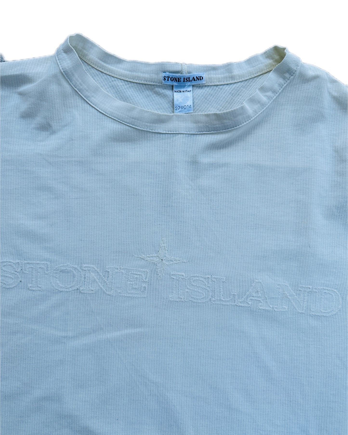 Stone Island 2002 Paul Harvey Beige Logo Embroidery T-Shirt - XXL - Made in Italy