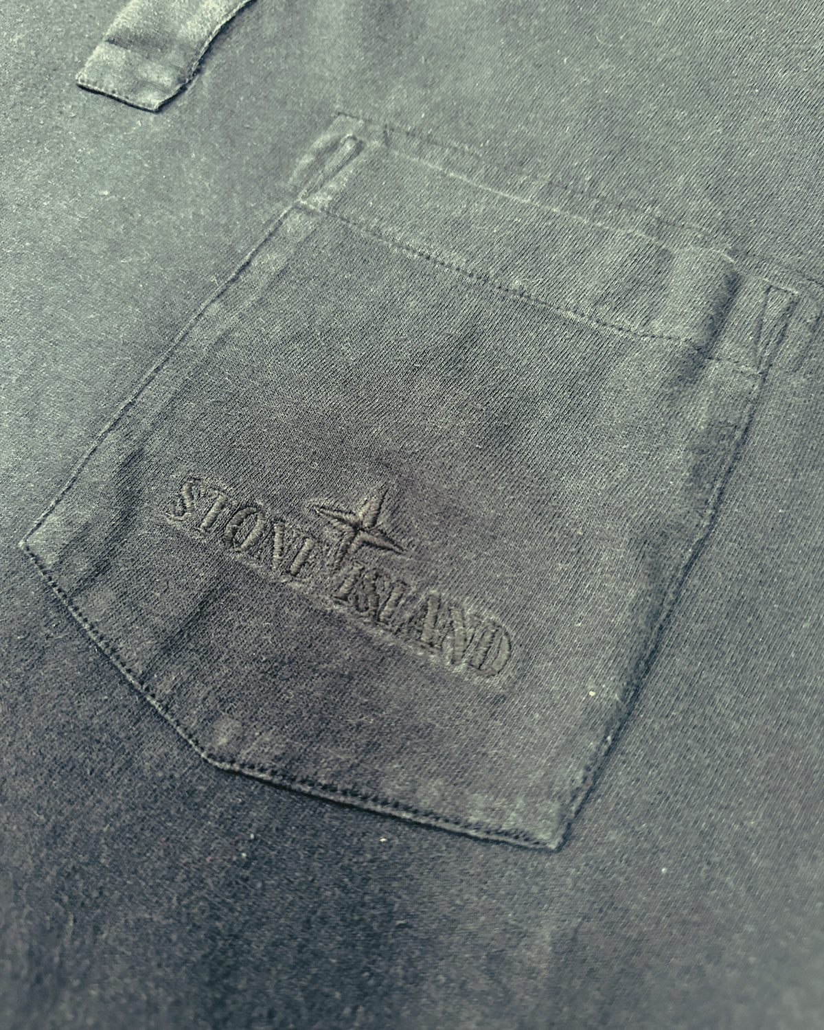 Stone Island 2024 Fissato Treatment Navy Cotton Longsleeve Shirt - L - Made in Italy