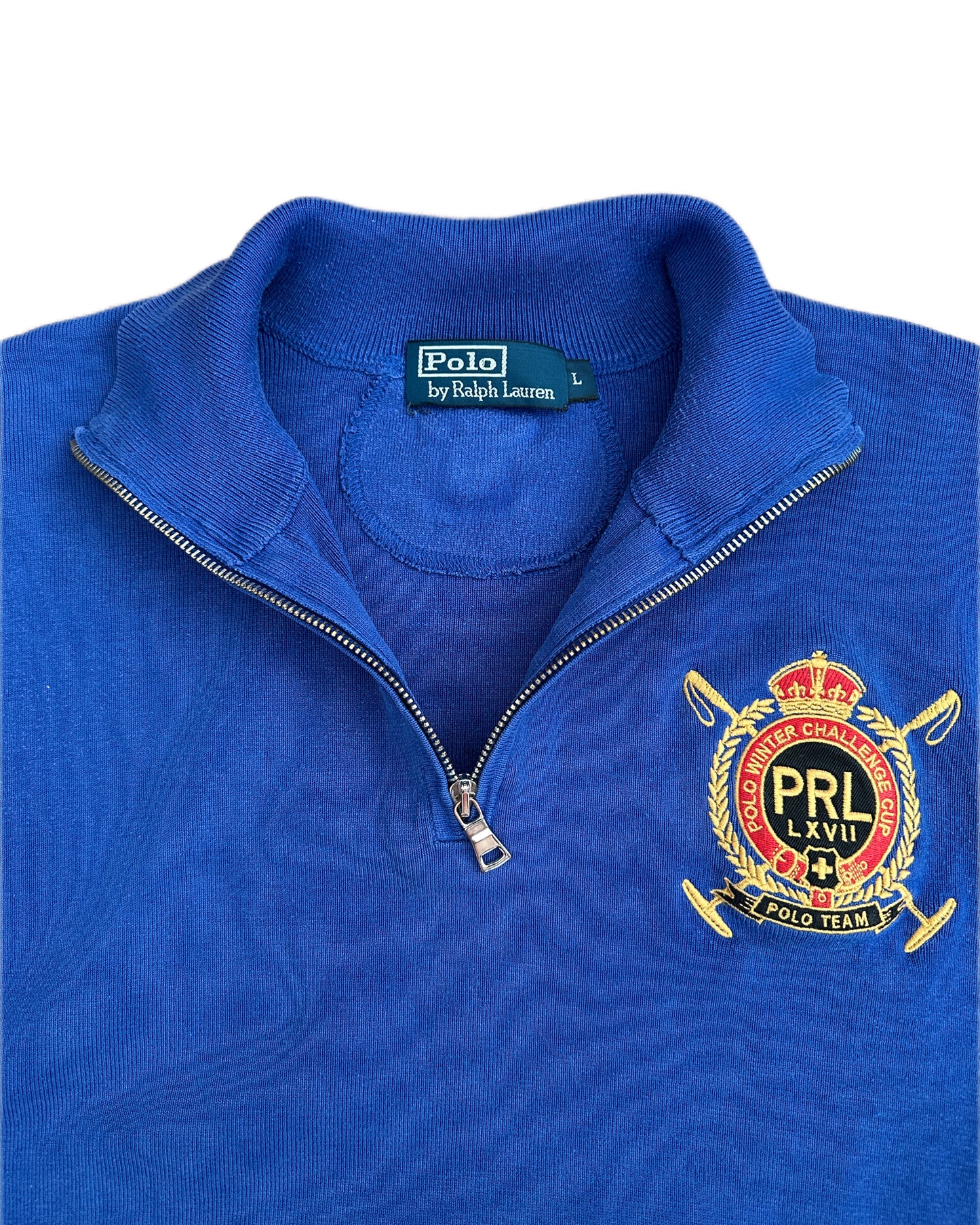 Polo Ralph Lauren Winter Challenge Cup Royal 3/4 Zip Sweatshirt - M