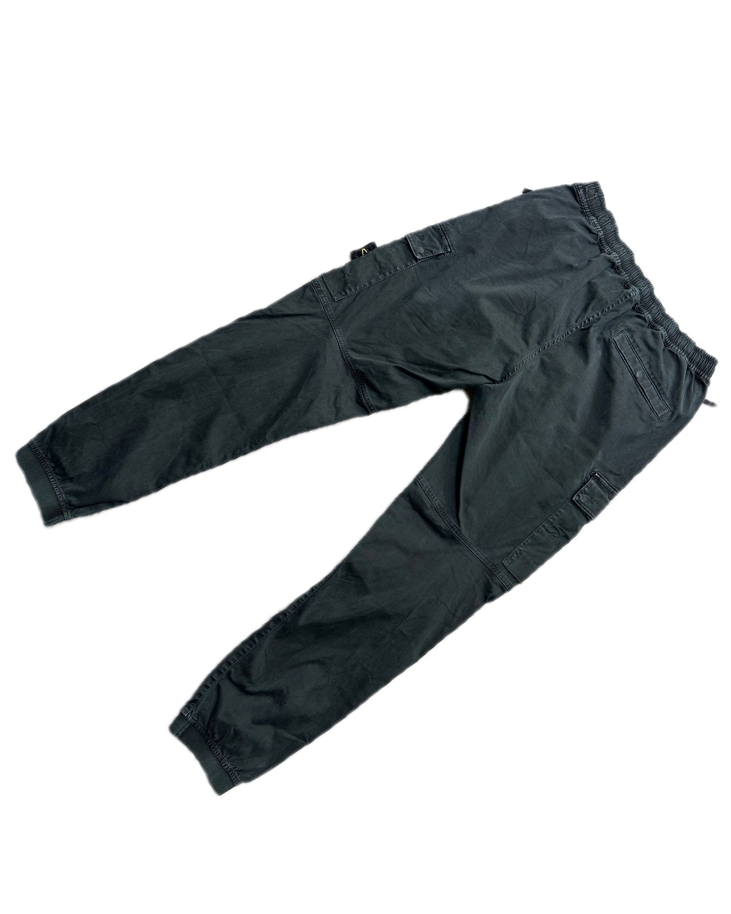 Stone Island 2023 Black Old Treatment Type RE-T Cargo Pants - W34