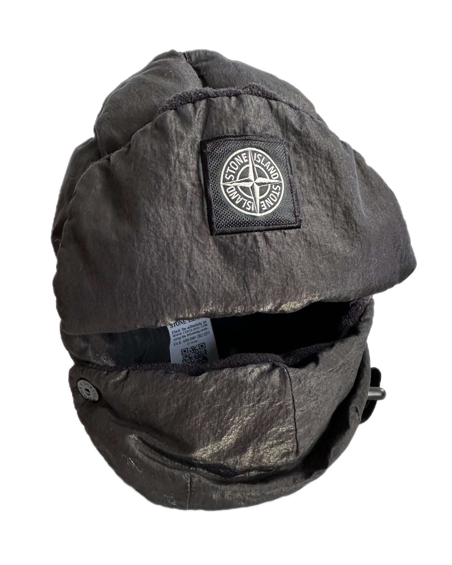 Stone Island 2018 Cotton Metal Reflective Trapper Hat - L