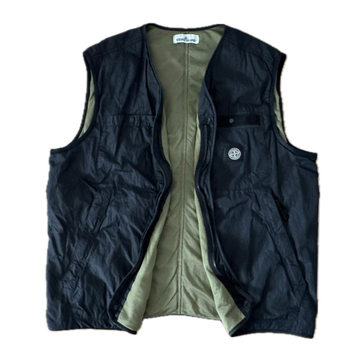 Stone Island 2020 PA/PL Seersucker-TC Vest - XXL - Made in Italy