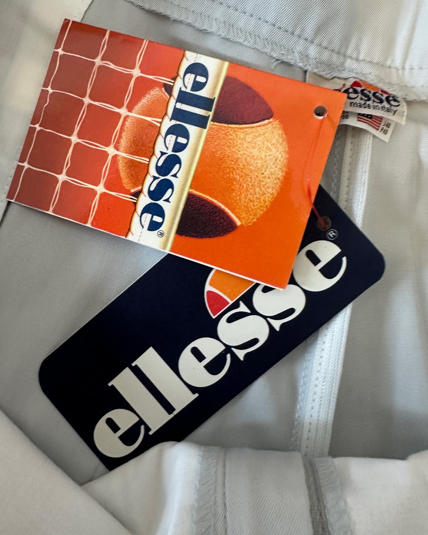 Ellesse Vintage 1985 BNWT Light Grey Tennis Shorts - 56 / XXL -  Made in Italy