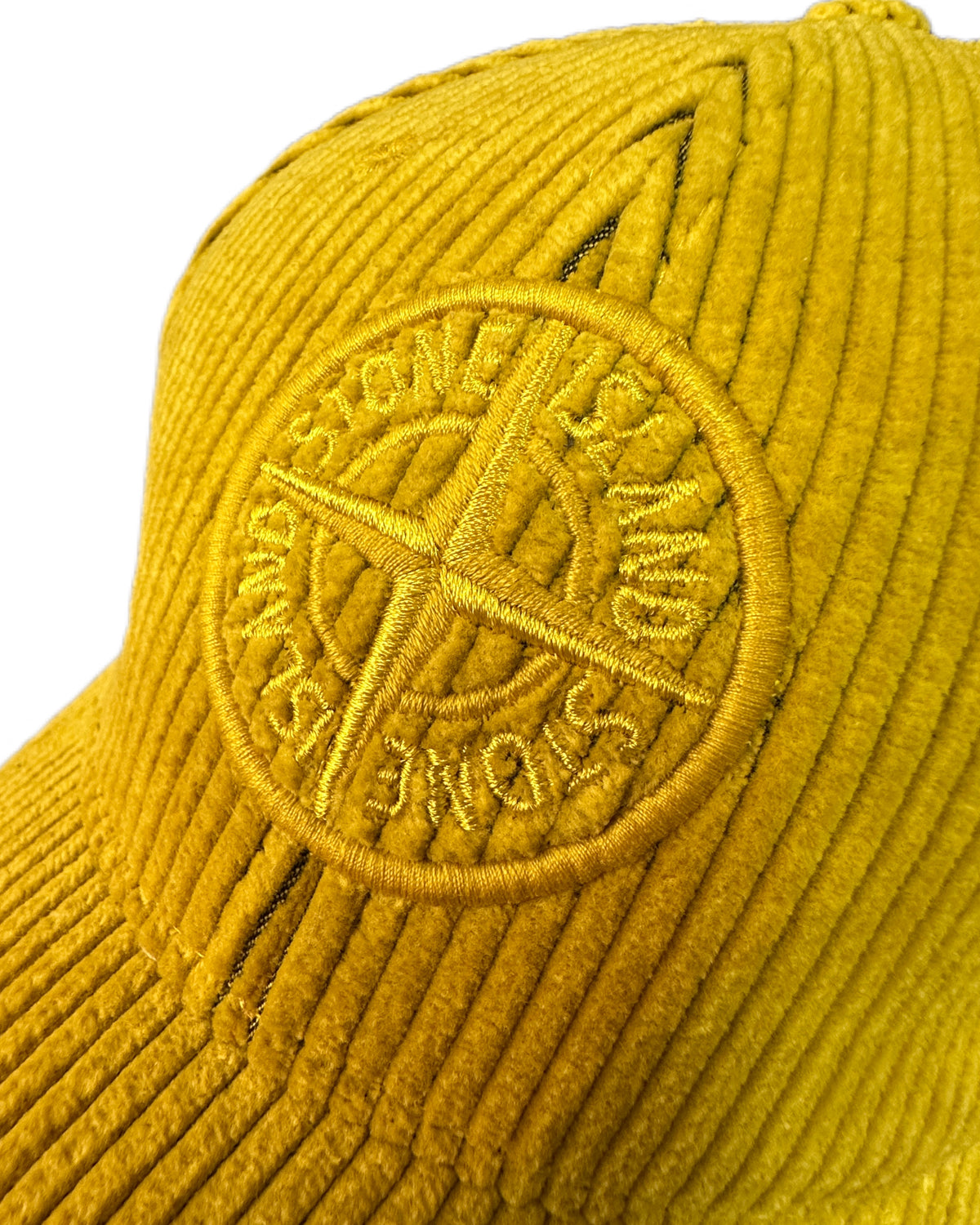 Stone Island 2018 Mustard Yellow Cotton Corduroy Cap - XL
