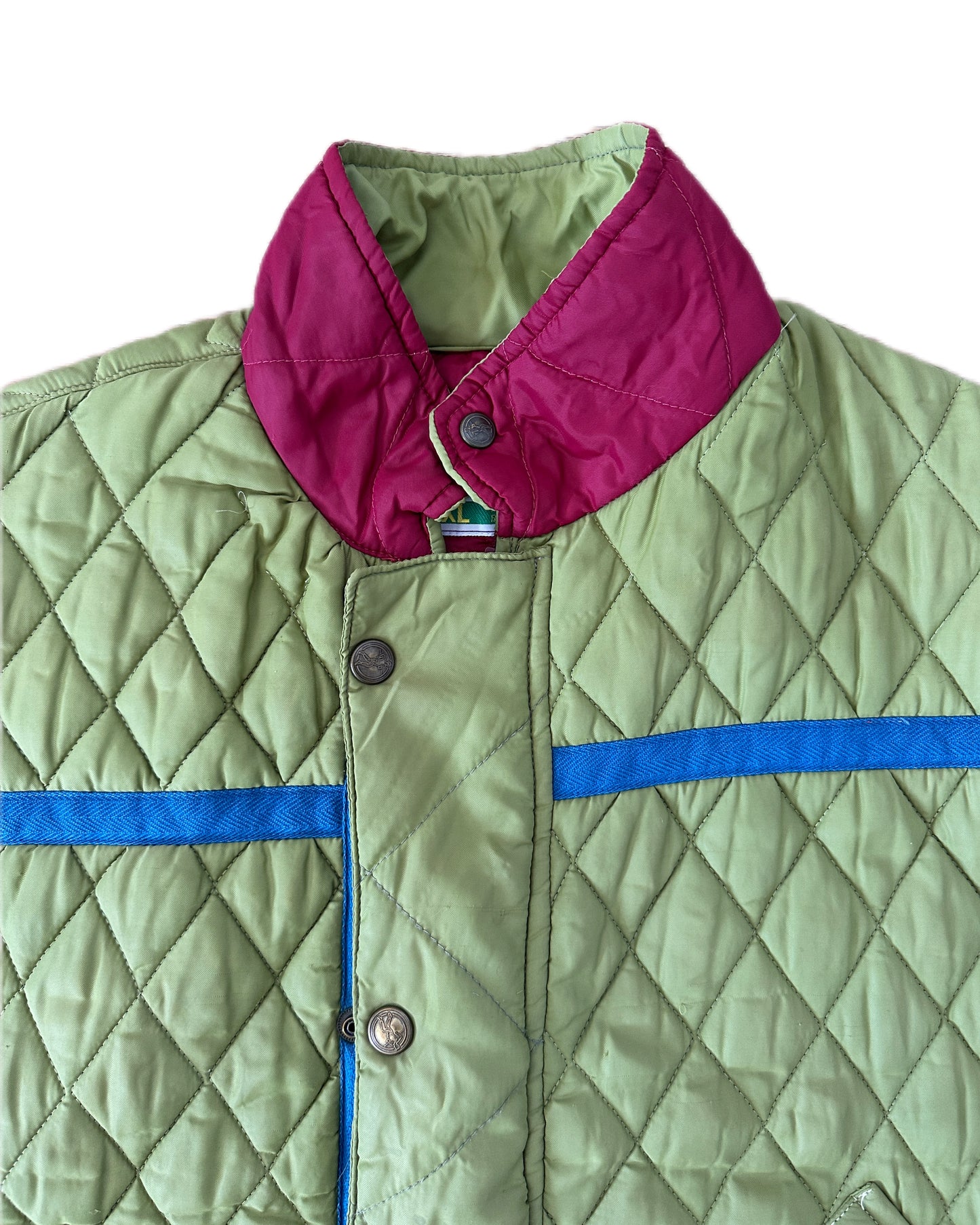 American System 1986 Vintage Quilted Vest - XL - Made in Italy