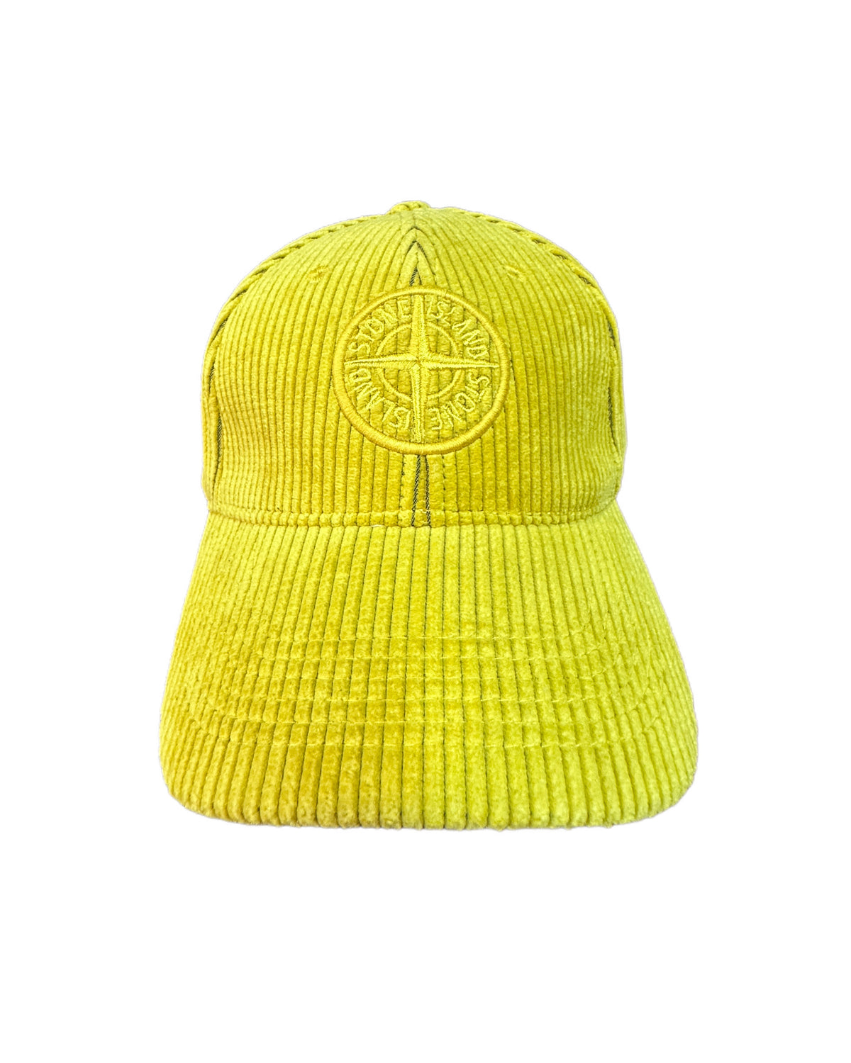 Stone Island 2018 Mustard Yellow Cotton Corduroy Cap - XL