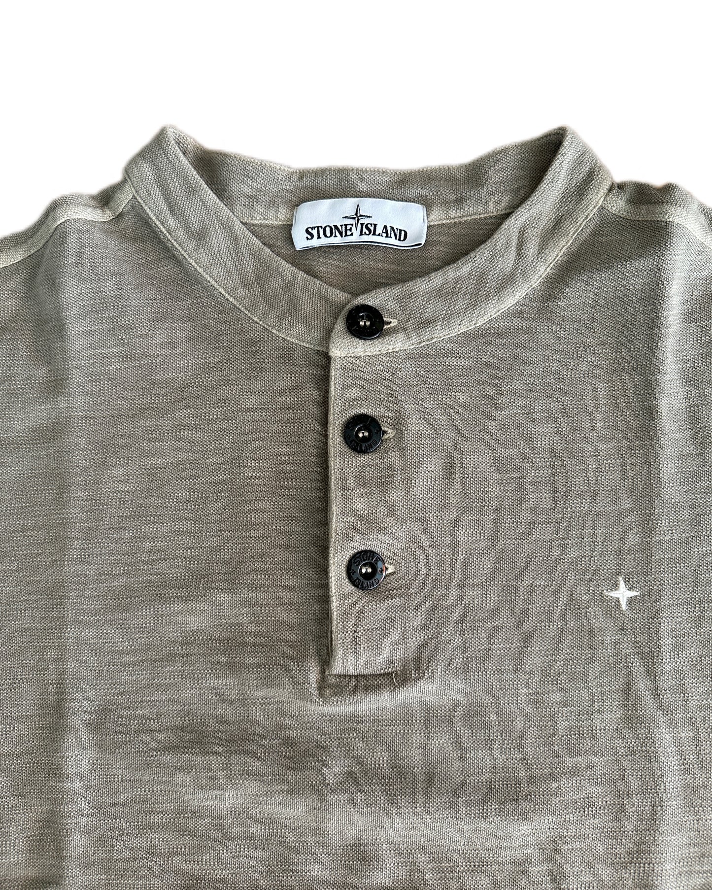 Stone Island Stellina Khaki Henley T-Shirt - L (fits M)