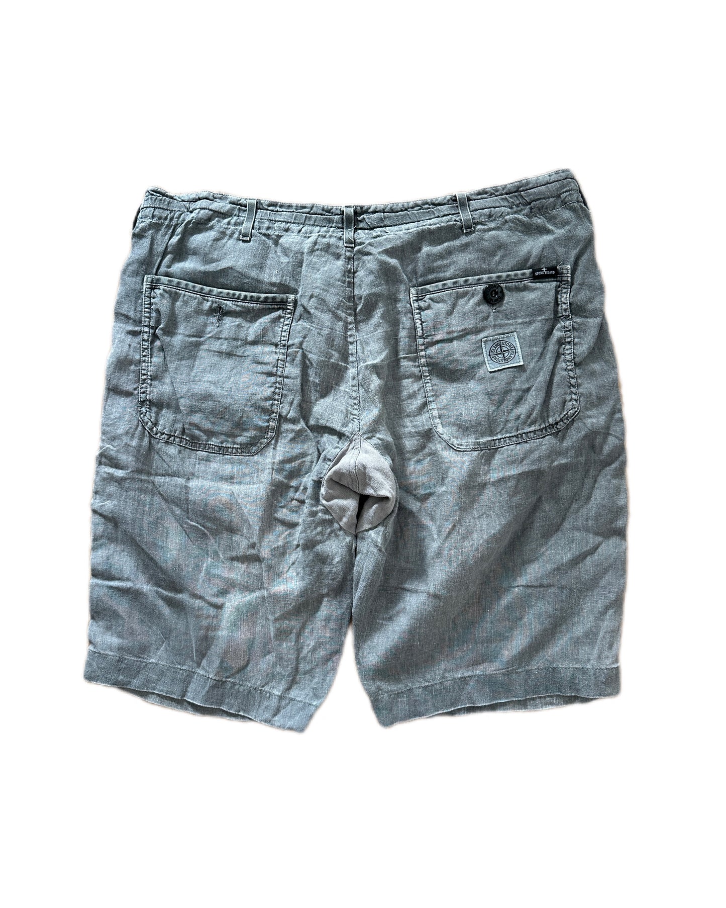 Stone Island 2015 Grey Linen Shorts - 34