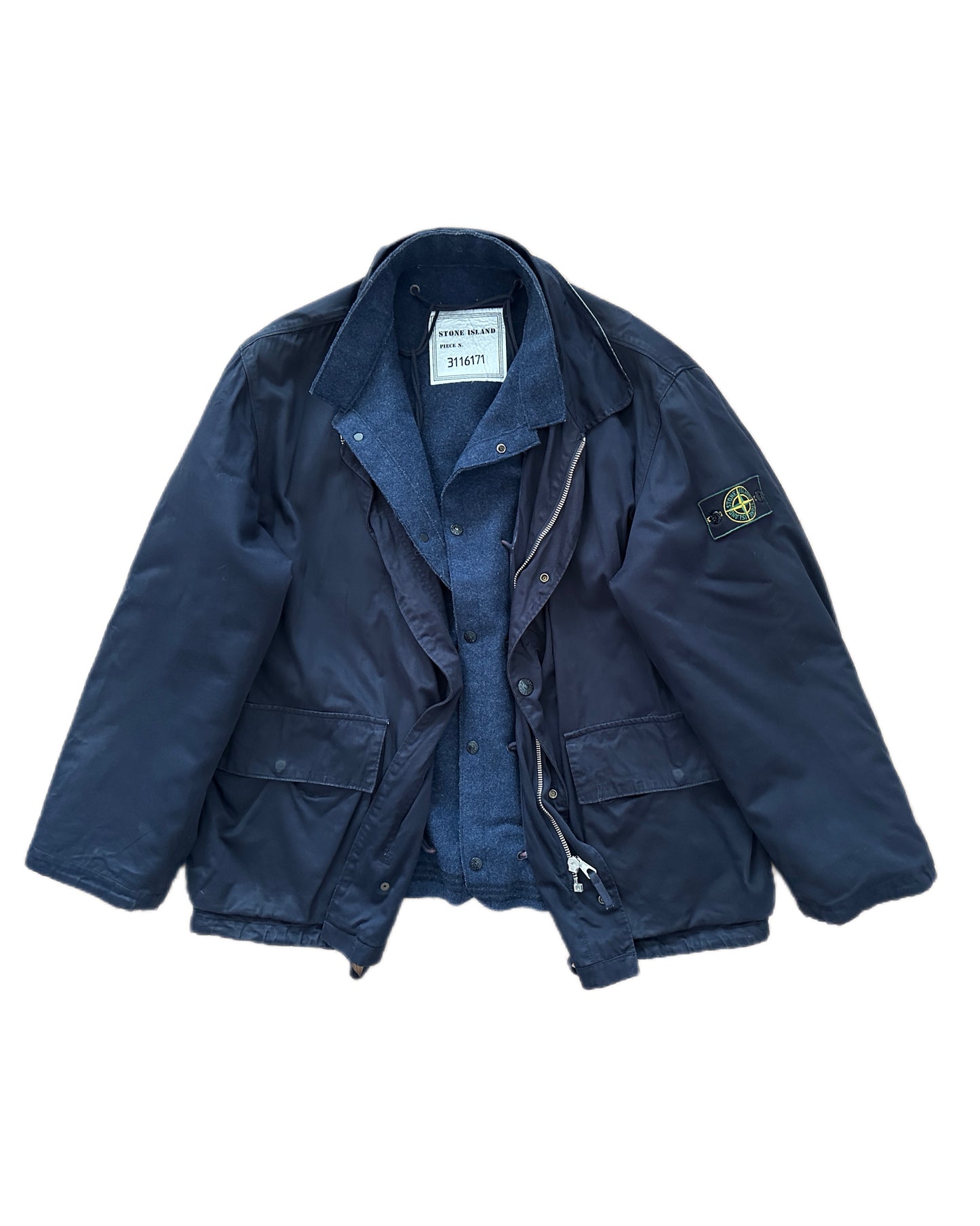 Stone Island 1994 Raso Gommato Dutch Rope Jacket - XL - Made in Italy