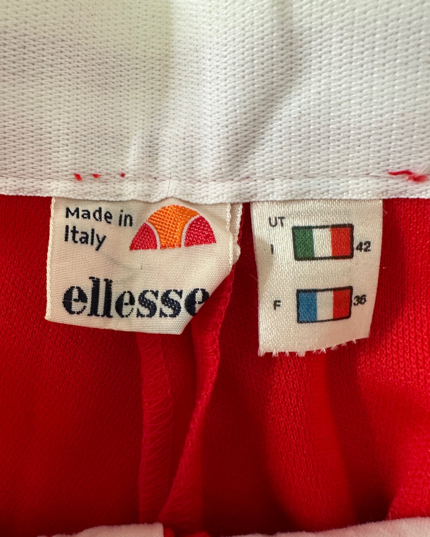 Ellesse Vintage 1985 BNWT Red Tennis Shorts - XS - Made in Italy