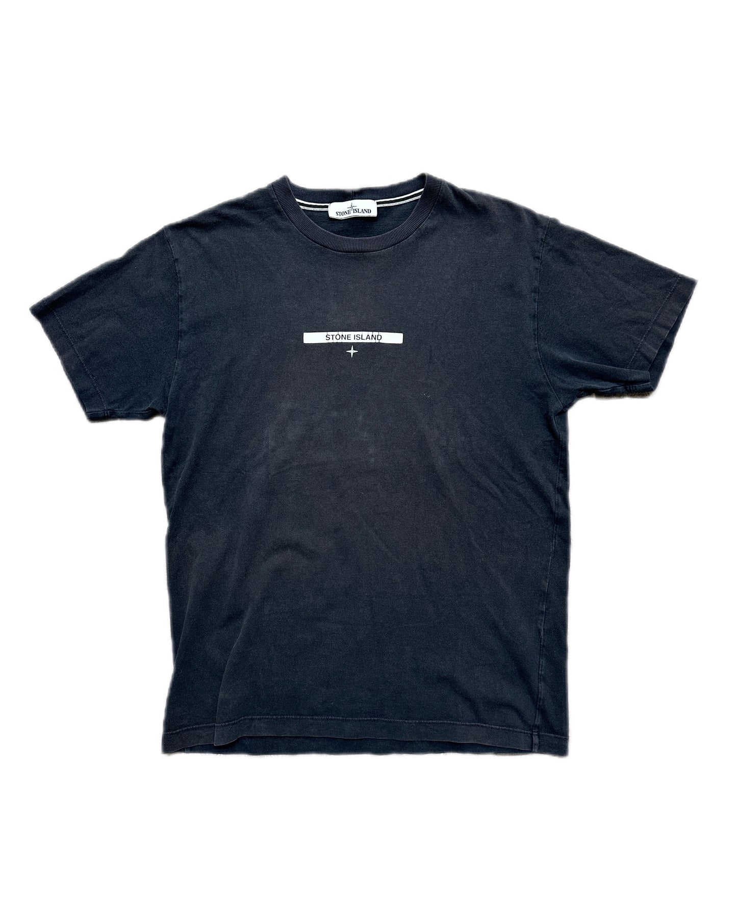 Stone Island 2022 Navy Logo Print T-Shirt - L