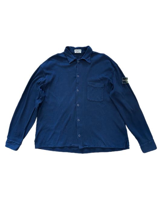 Stone Island 1995 Vintage Soft Moleskine Cotton Shirt - XXL - Made in Italy